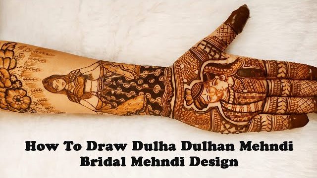 How To Draw Dulha Dulhan Mehndi Designs | Indian Mehendi Designs | Point Zero Bridal Mehandi Design