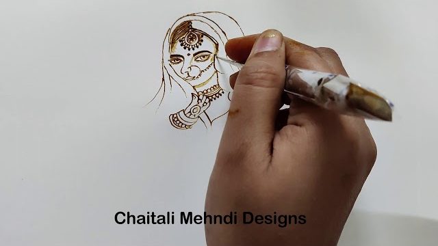 How To Draw Dulhan Face Mehndi By Chaitali’s Mehndi | Dulhan Mehndi Designs | Bridal Mehndi Designs