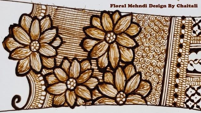 How To Draw Floral Mehndi Design For Hands | Dulhan Mehndi Design | Bridal Mehndi Design