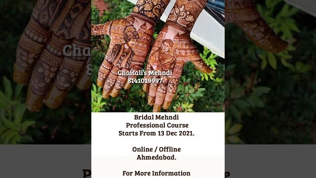 Online Dulhan / Bridal Mehandi Professional Class. Online And Offline Classes. #Shorts