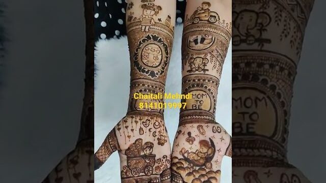 #mehndi #babyshower #latestmehndi #shorts #गोदभराई #bestmehndi गोद भराई मेहंदी डिजाईन